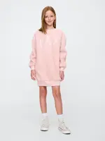 GAP Dětské mikinové oversize sherpa šaty s logem - Holky