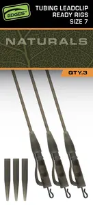 Fox závěsky edges tubing leadclip ready rigs size 7 3 ks - naturals