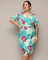 Resti Women's floral fabric dress PLUS SIZE