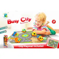 Kiddy Go! Autíčka sada 5ks s podložkou Mesto