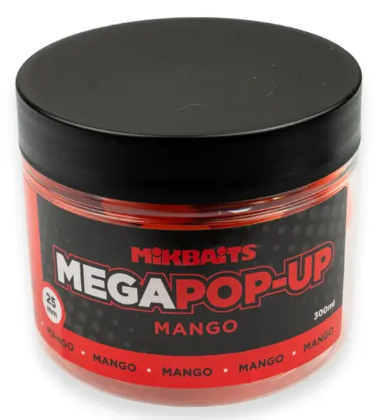 Mikbaits mega plávajúce fluo boilie mango 300 ml 25 mm