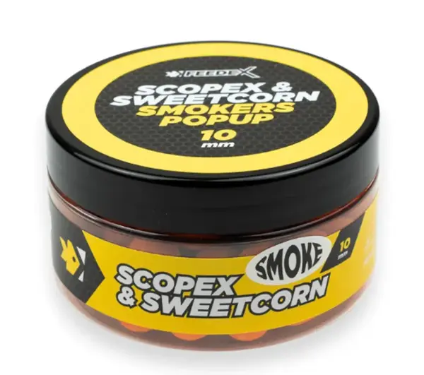 Feeder expert plávajúce boilie smokers pop-up 100 ml 10 mm - scopex kukurica