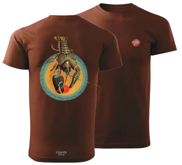 Giants fishing tričko pánské rak hnedé - xl