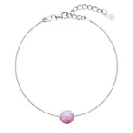 Evolution Group Nežný náramok s ružovým syntetickým opálom 13019.3 pink