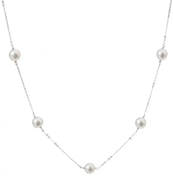 Evolution Group Strieborný náhrdelník s 5 pravými perlami Pavona 22015.1