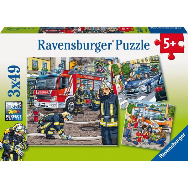 Ravensburger Puzzle Záchranné zložky v akcii 3 x 49 dielikov