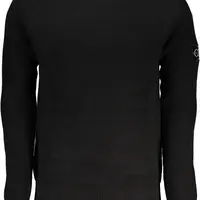 Calvin Klein Men's Regular Fit Cotton Crew Neck Long Sleeve Black Sweater