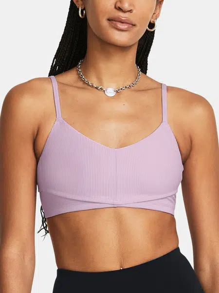 Svetlo fialová dámska športová podprsenka Under Armour Meridian Rib Bralette