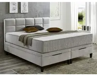 Posteľ boxspring Wien 180x200 cm, svetlo šedá látka%