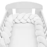 Mušelínový mantinel do postieľky vrkoč New Baby bialý , 20C52138