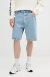 Džínové šortky Calvin Klein Jeans pánské, modrá barva, LV04RB930G