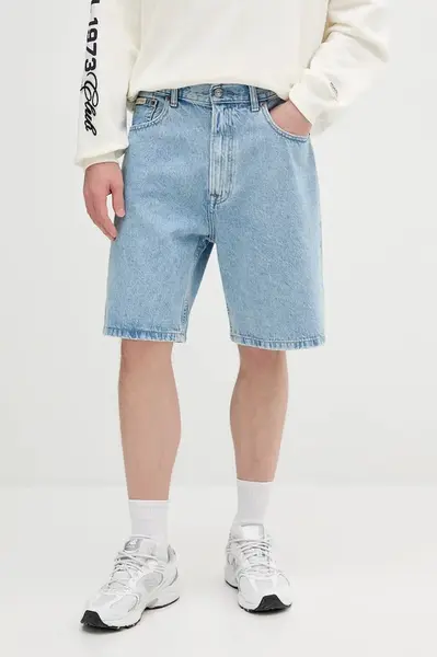 Džínové šortky Calvin Klein Jeans pánské, modrá barva, LV04RB930G
