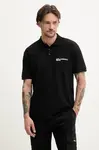 Bavlněné polo tričko Karl Lagerfeld Jeans černá barva, A2M17094