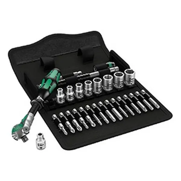 Wera 004019 Sada ráčnová Zyklop Speed 8100 SA 9, 28 d. upínací část 1/4 - coulová