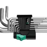 Wera 133163 Sada šestihranných klíčů Wera 950/9 Hex-Plus 3, chromovaná (9 ks)