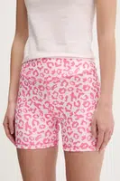 Kraťasy Karl Kani dámské, růžová barva, high waist, 61130057