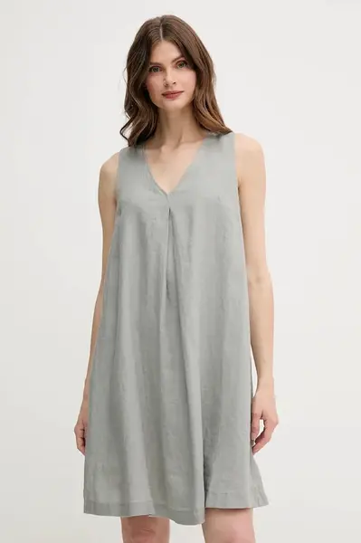 Lněné šaty United Colors of Benetton