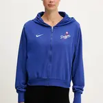Mikina Nike Los Angeles Dodgers dámská, fialová barva, s kapucí, s aplikací, 035D-11TU-LD-HVV
