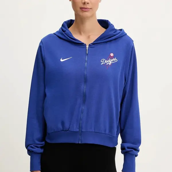 Mikina Nike Los Angeles Dodgers dámská, fialová barva, s kapucí, s aplikací, 035D-11TU-LD-HVV