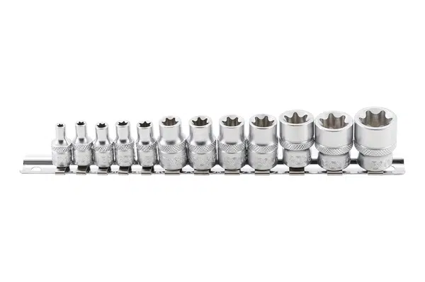 BGS technic Hlavice 1/4” a 3/8” nástrčné, vnější E-TORX, vel. E4-E20, sada 12 ks - BGS 2038