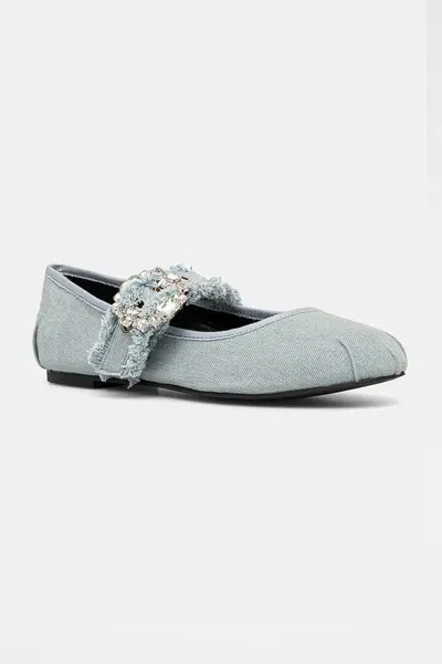 Baleríny Buffalo Daphne Glam modrá barva, 1620028-BLU
