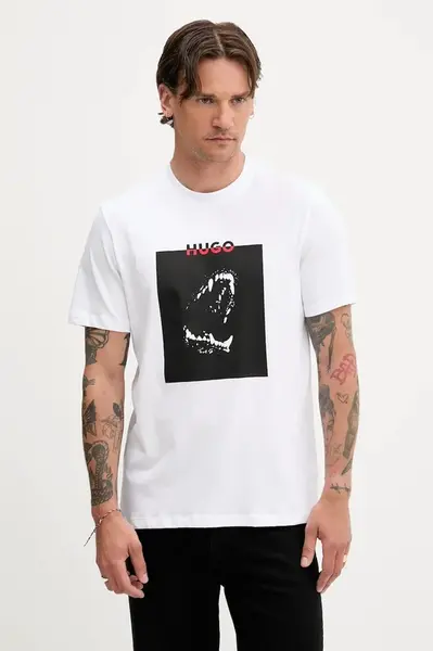Bavlněné tričko HUGO Dobero