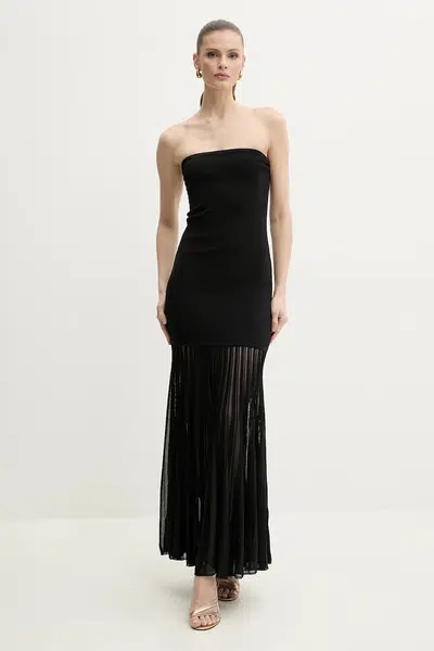 Šaty MICHAEL Michael Kors černá barva, maxi, MS582X0BFD