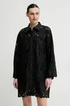 Bavlněné šaty ISABELLE BLANCHE černá barva, mini, IS25SS-A170-T020