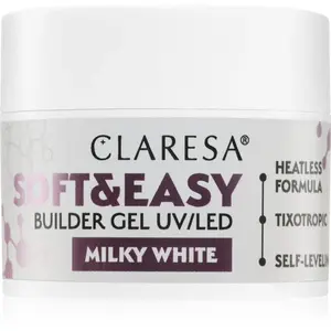 Claresa Soft&Easy Builder Gel podkladový gel na nehty odstín Milky White 12 g