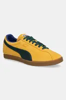 Semišové tenisky Puma Brasil žlutá barva, 401048