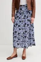 Bavlněná sukně Pepe Jeans ENODIA modrá barva, midi, áčková, PL901193