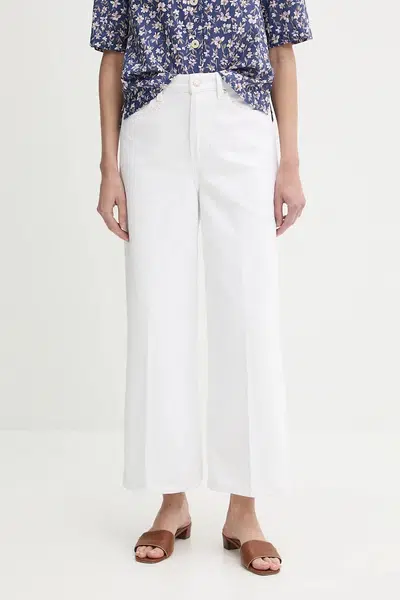 Bavlněné džíny Tommy Hilfiger dámské, bílá barva, WW0WW44363