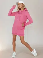 Bluza damska długa z kapturem oversize TIMMY różowa Dstreet