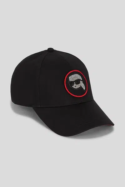 Kšiltovka Karl Lagerfeld černá barva, hladká, A3W33057