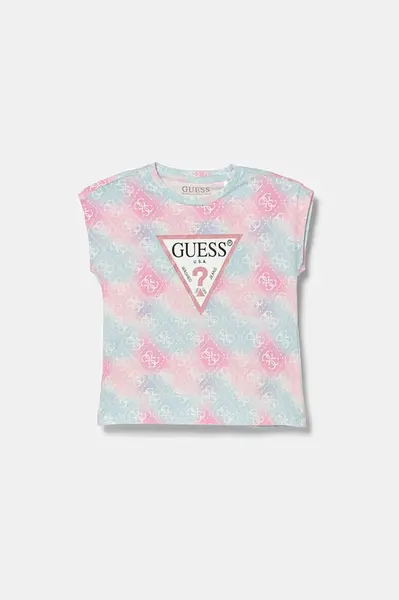 Dětské tričko Guess růžová barva, K5YI02 K6YW4