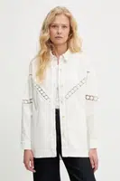 Džínová bunda Answear.LAB bílá barva, přechodná, oversize