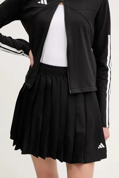 Sukně adidas Tiro černá barva, mini, áčková, JG4100