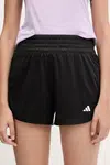 Tréninkové šortky adidas Performance Pacer černá barva, high waist