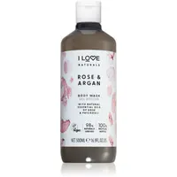 I Love Naturals Rose & Argan opojný sprchový gel s vůní růží 500 ml