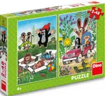 Krtek se raduje - puzzle 2x48 dílků