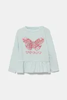 Dětské bavlněné tričko s dlouhým rukávem Guess