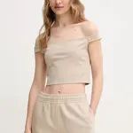 Top Calvin Klein Jeans hnědá barva, J20J225542