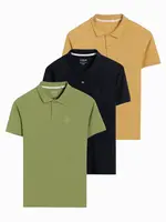 Ombre Set of men's pique knit polo shirts 3-pack