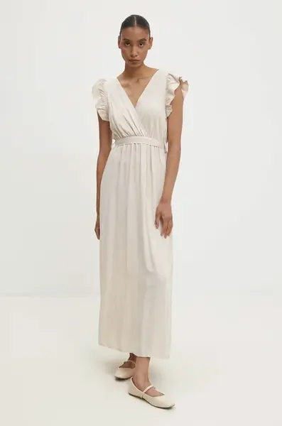 Šaty Answear.LAB béžová barva, maxi