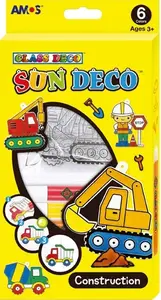 Barvy na sklo sada 6 ks 6421 10,5 ml + 6 sklíček STAVEBNÍ STROJE