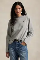 Bavlněné tričko s dlouhým rukávem Polo Ralph Lauren šedá barva, 211967105