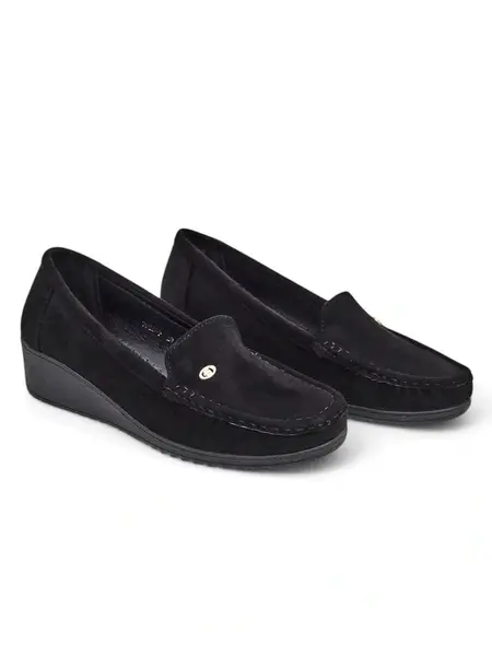 Resti Women's moccasins on a low wedge Lepolt