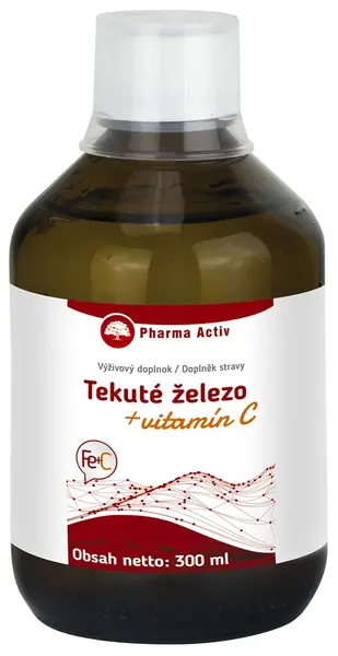 Pharma Activ Koloidní železo + vitamín C liquid 300 ml