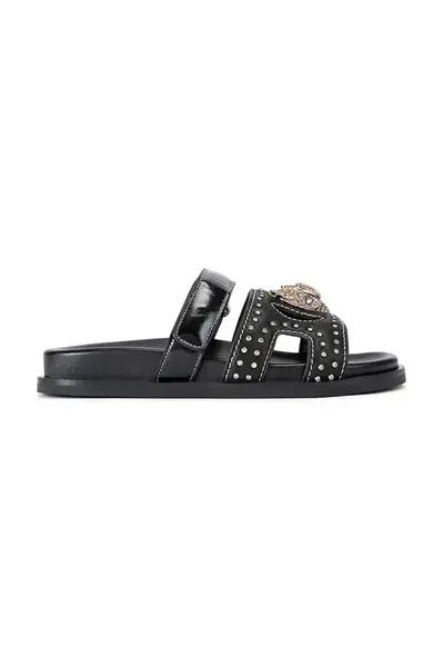 Kožené pantofle Kurt Geiger London Eagle Stud Cut Out Sdl