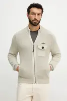Bavlněný kardigan Aeronautica Militare pánský, béžová barva, MA1565UL00409